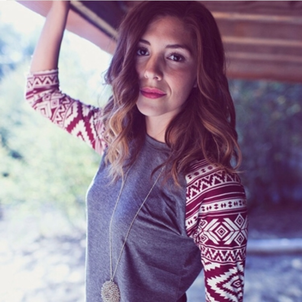 LuLaRoe Striped Randy Baseball Tee - Picture 5 of 5